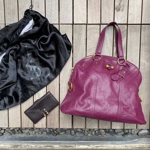 YVES SAINT LAURENT Magenta Shoulder Bag - Picture 2 of 10